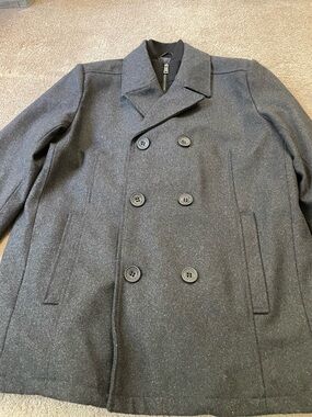 Kenneth Cole Dark Grey Quilted Lined Jacket